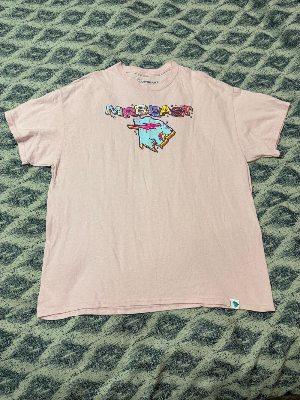 MrBeast Pink Graphic Tee XL Excellent Condition